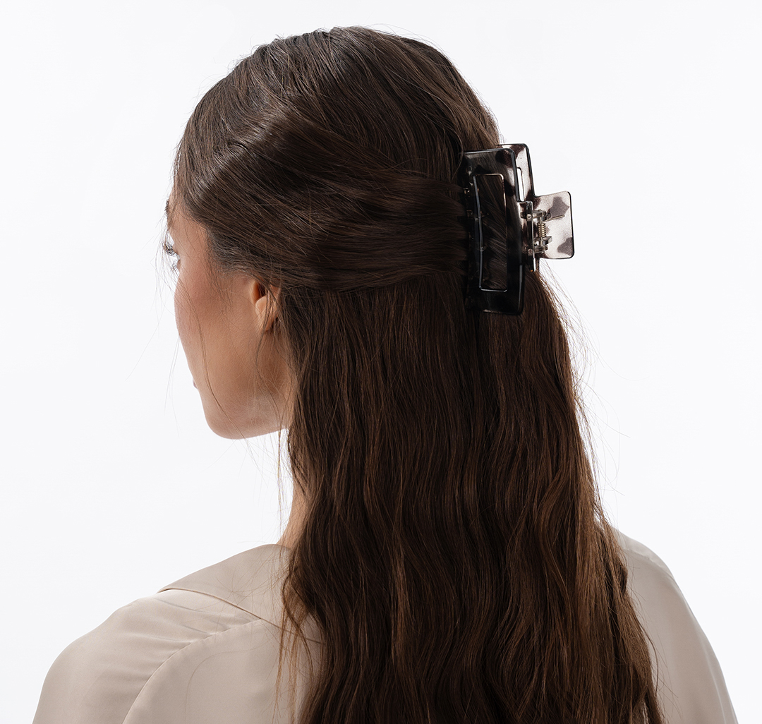 Заколка-краб Мармалато, цвет Серый-черный-прозрачный #4