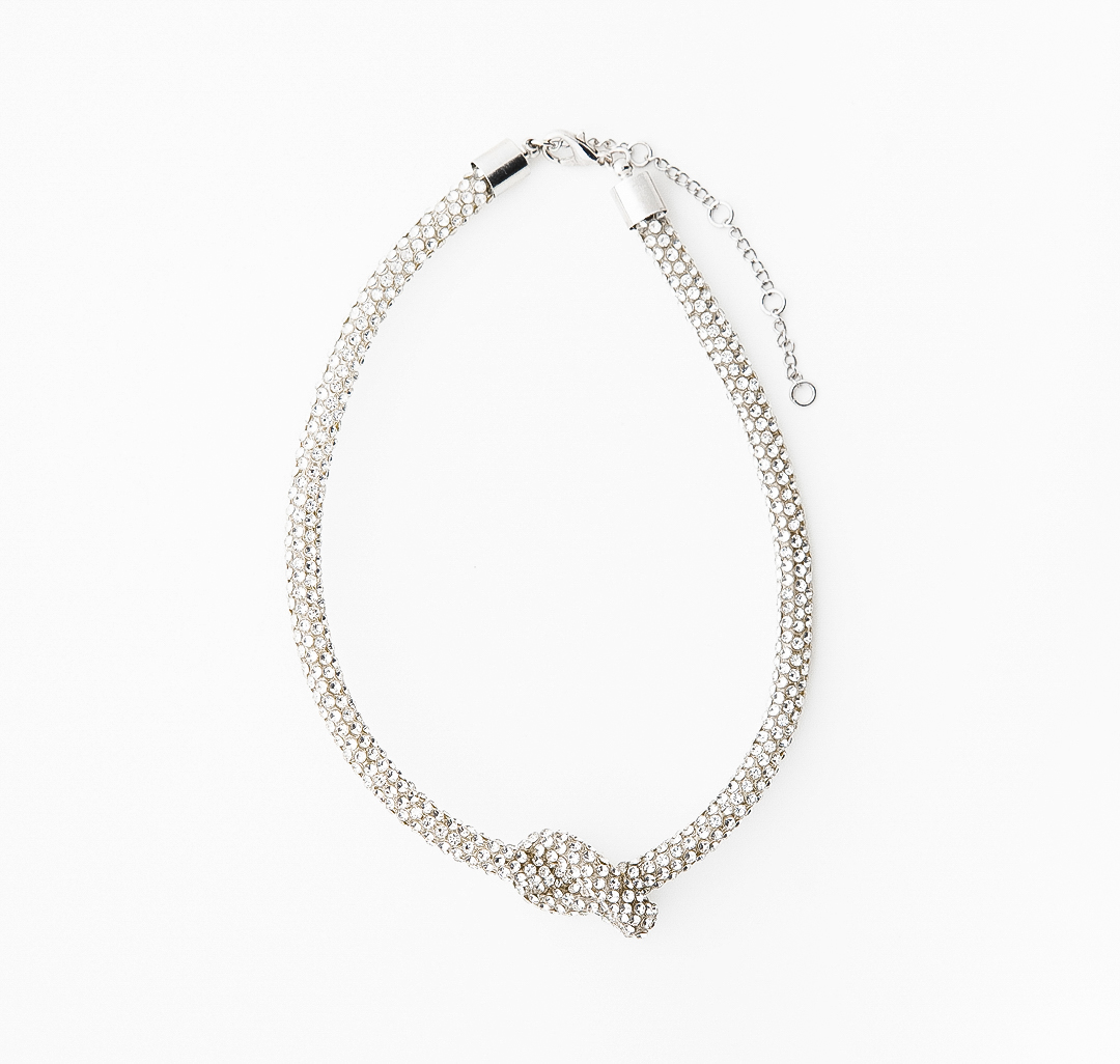 Чокер Мармалато, цвет белое серебро-прозрачный #1