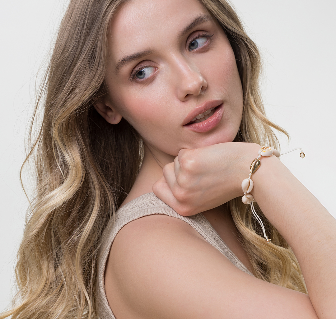 Браслет Мармалато, цвет белый-золото #3