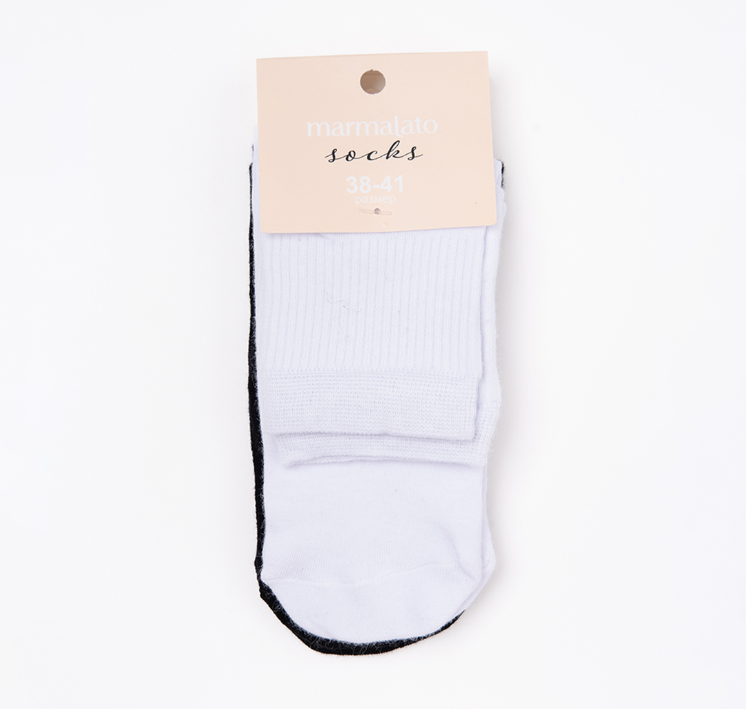 Носки (2 пары) Мармалато, цвет черный-белый #5