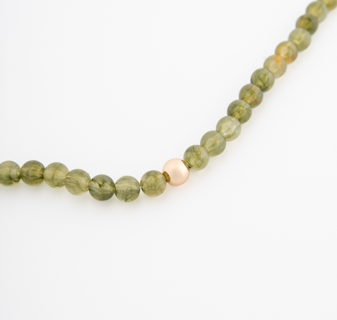 Колье Мармалато, цвет зеленый-золото #4