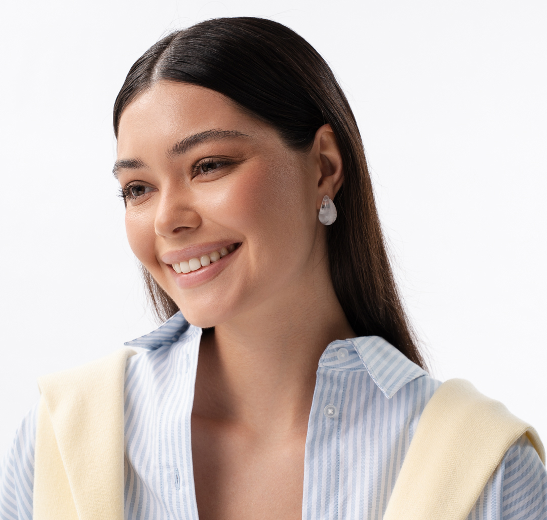 Серьги Мармалато, цвет молочный #4