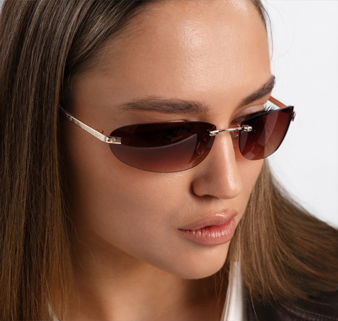 Очки с чехлом Мармалато, цвет светло-коричневый-золото #2