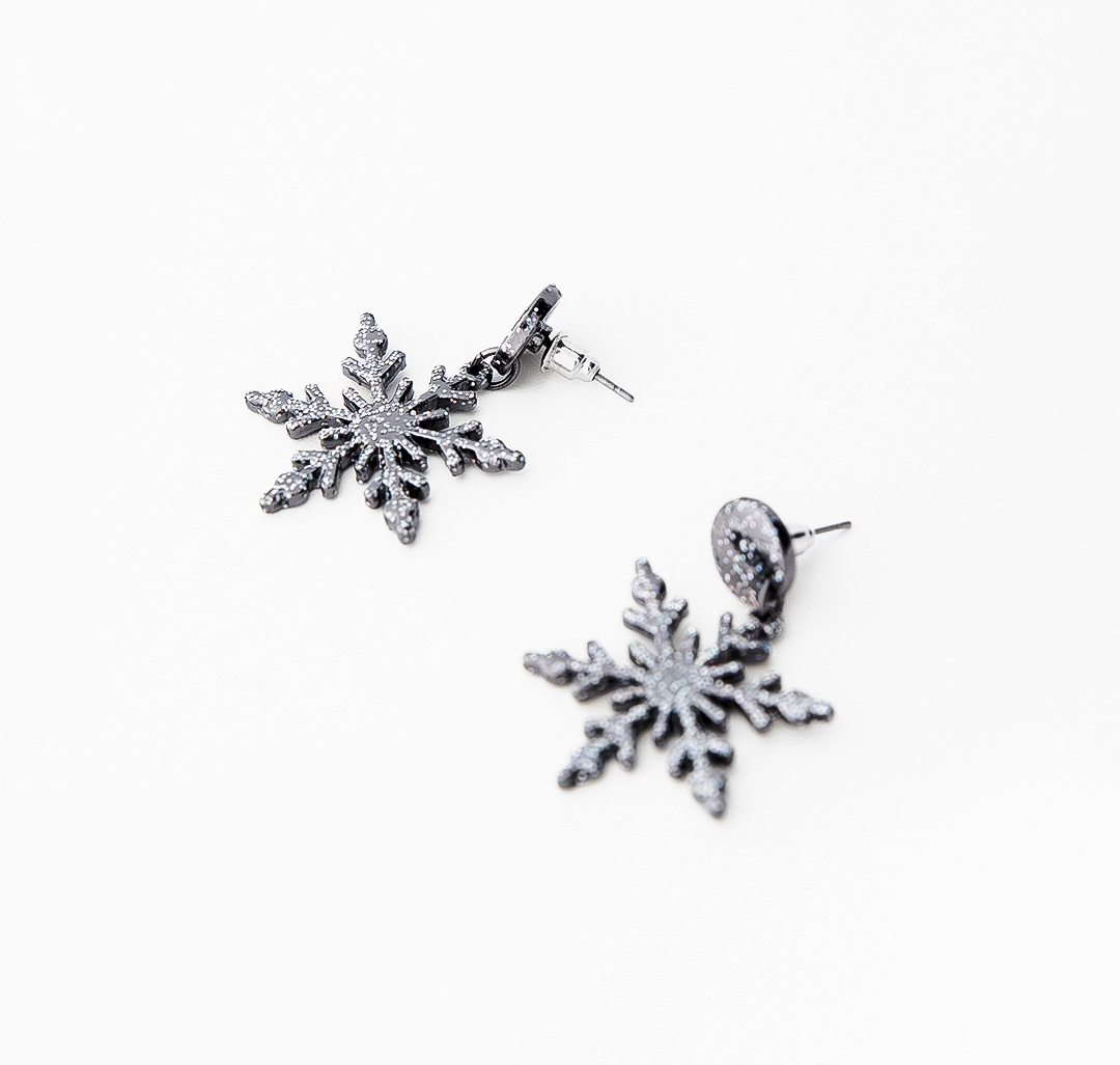 Серьги Мармалато, цвет черный-серебро #2