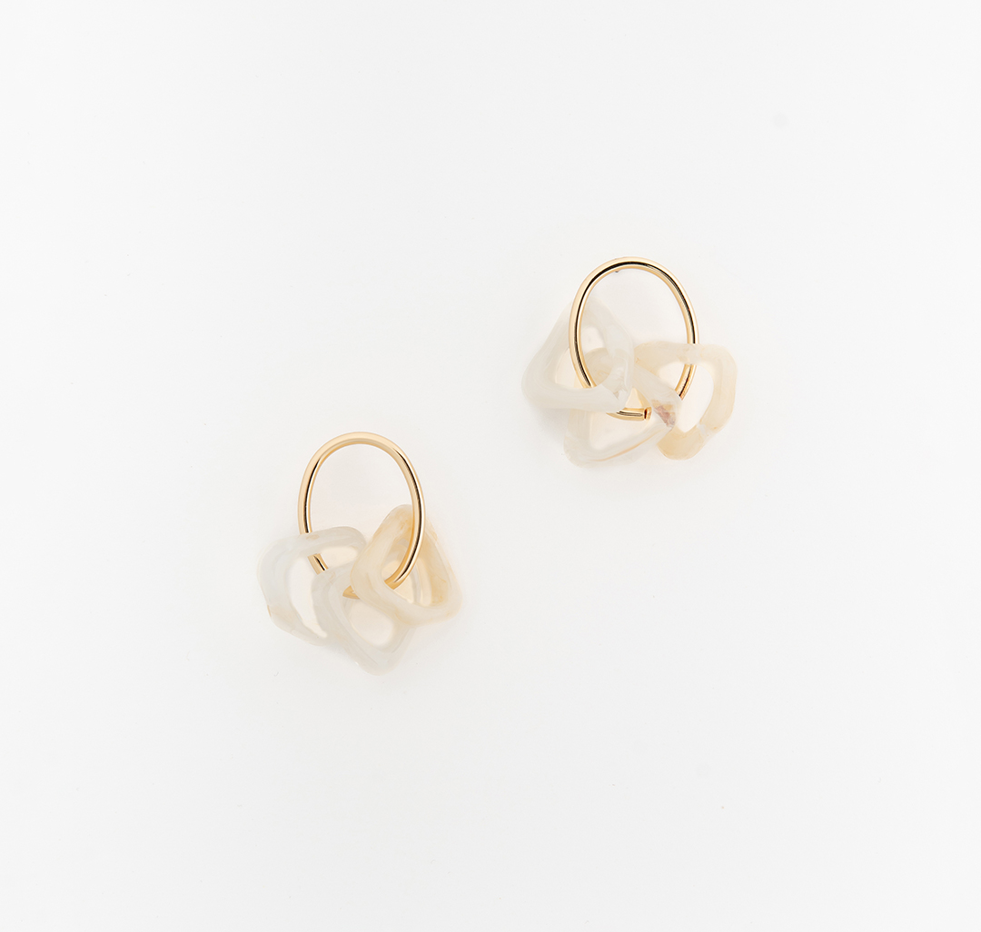 Серьги Мармалато, цвет бежевый-золото #3