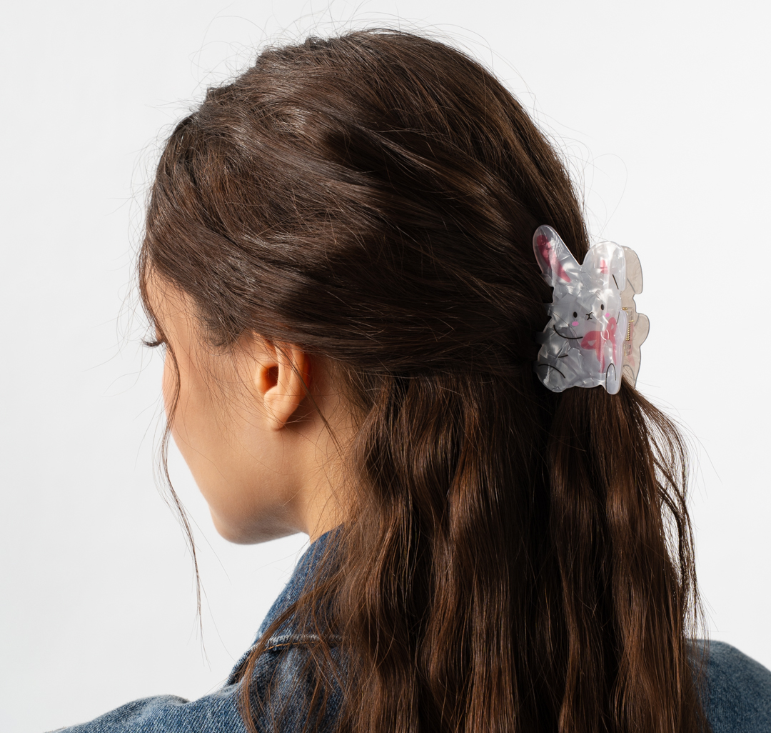 Заколка-краб Мармалато, цвет белый-розовый-мультиколор #1