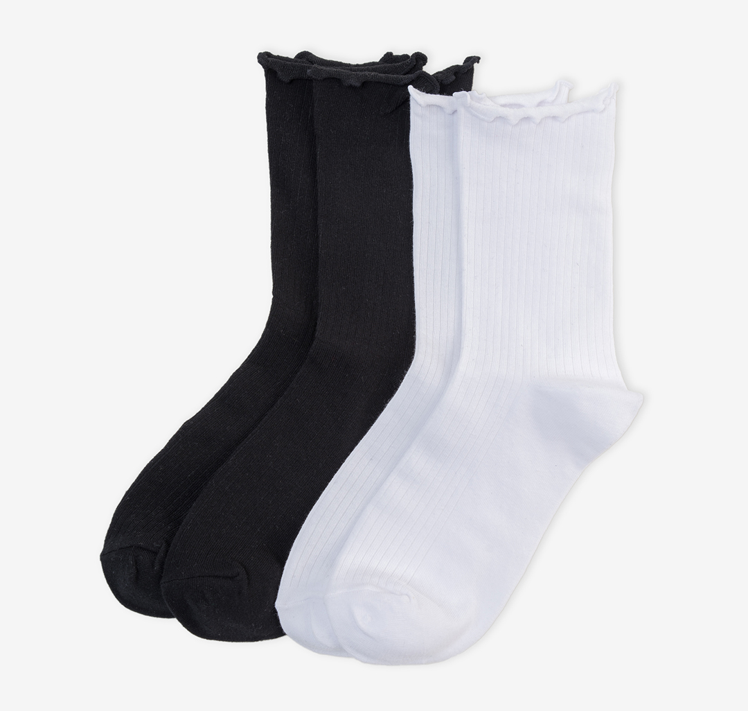 Носки (2 пары) Мармалато, цвет Белый-черный #1
