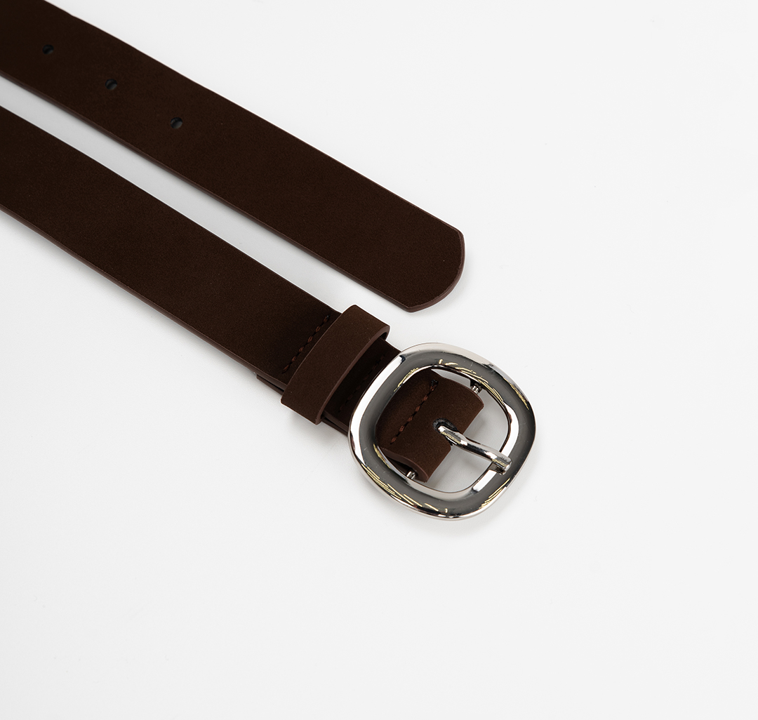 Ремень Мармалато, цвет шоколадный-серебро #2