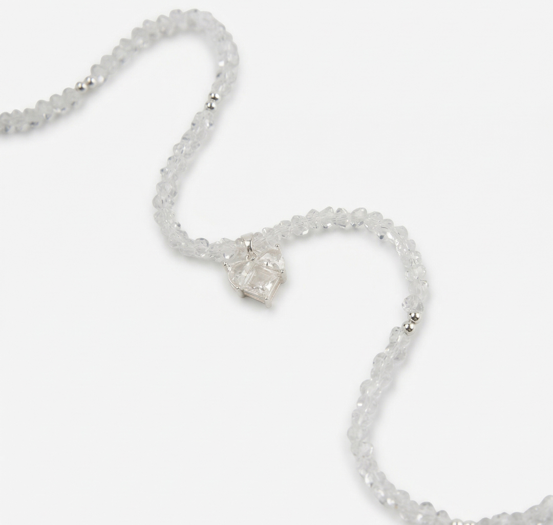 Колье Мармалато, цвет прозрачный-белое серебро #2