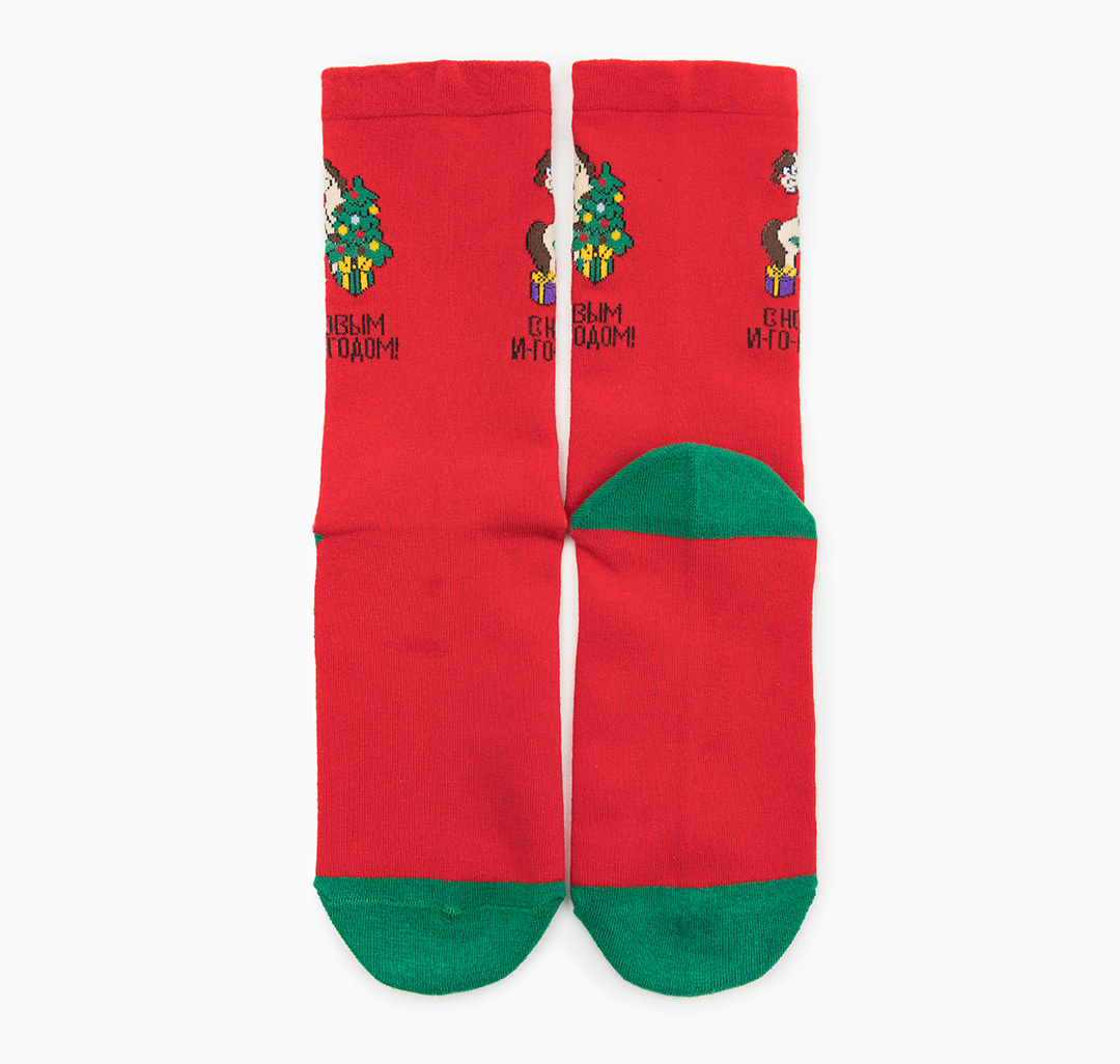 Носки (1 пара) Мармалато, цвет Красный-зеленый-мультиколор #3