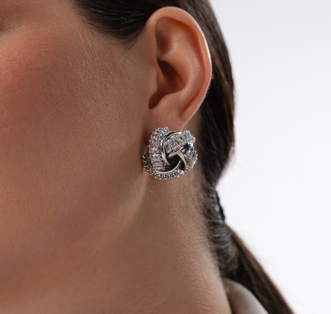 Серьги Мармалато, цвет серебро-прозрачный #1