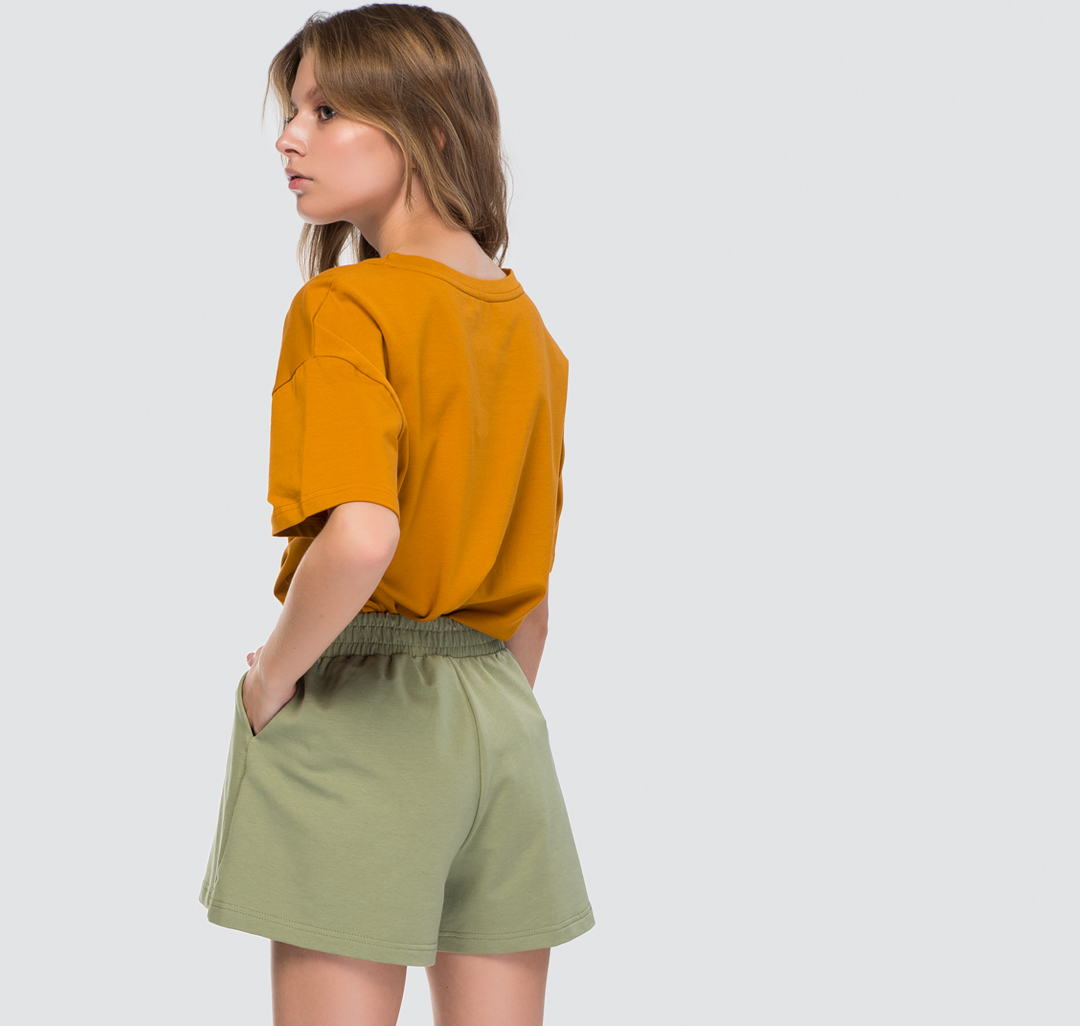 Женские шорты свободного кроя Мармалато, цвет Оливковый #4
