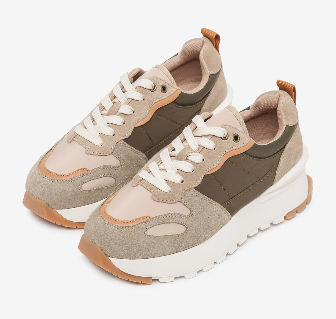 Кроссовки Мармалато, цвет Хаки-бежевый-коричневый-молочный #2