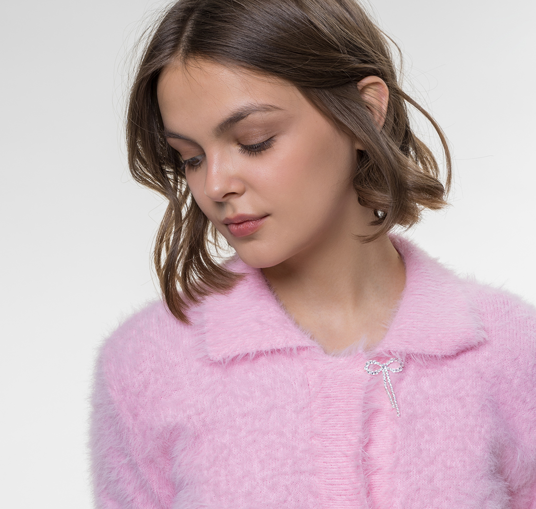 Брошь Мармалато, цвет белое серебро-прозрачный #2