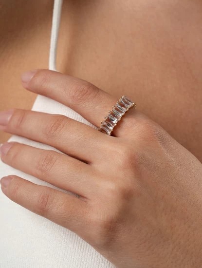 Кольцо 868-3356 155765 цвет золото-прозрачный