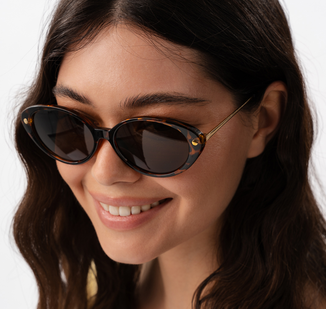 Очки с чехлом Мармалато, цвет коричневый-бежевый-золото #1