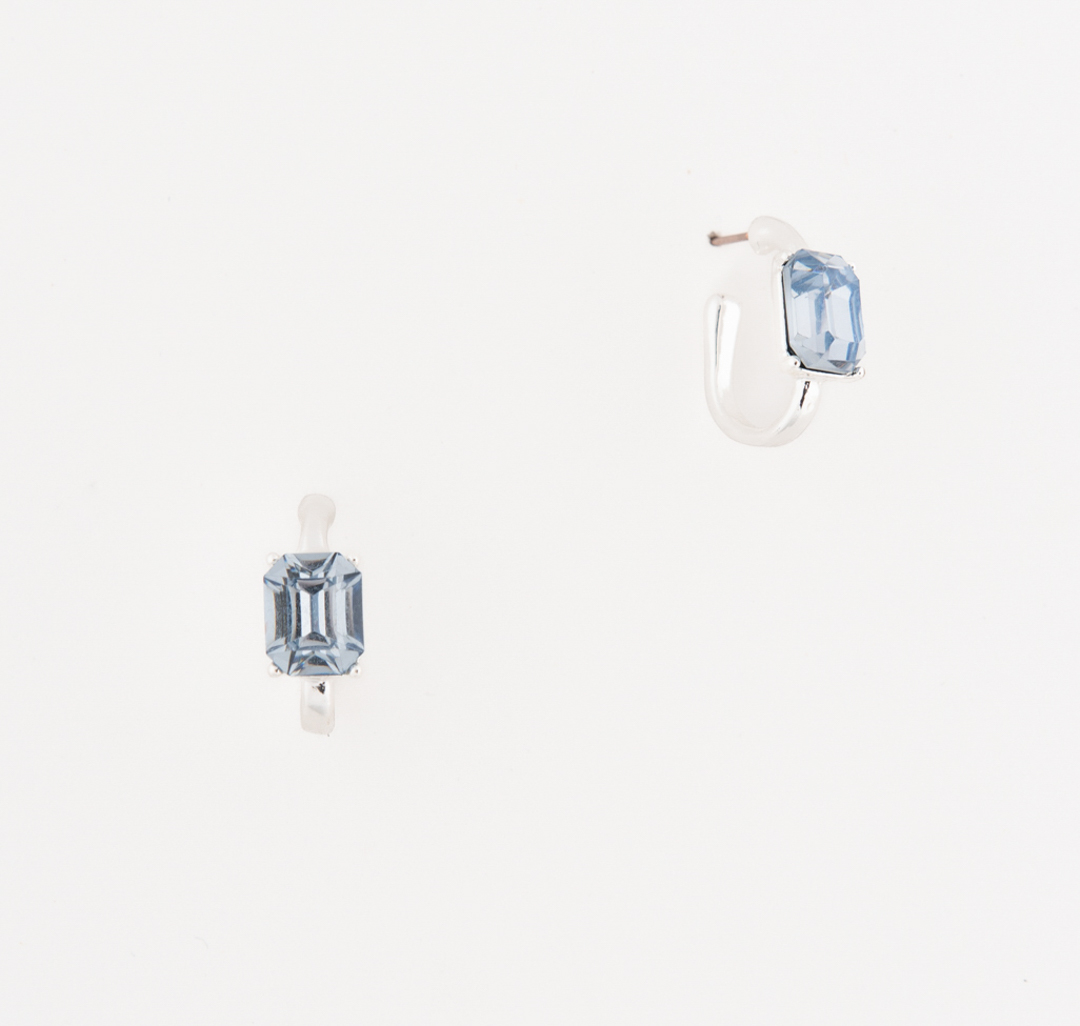 Серьги Мармалато, цвет Белое серебро-голубой #1