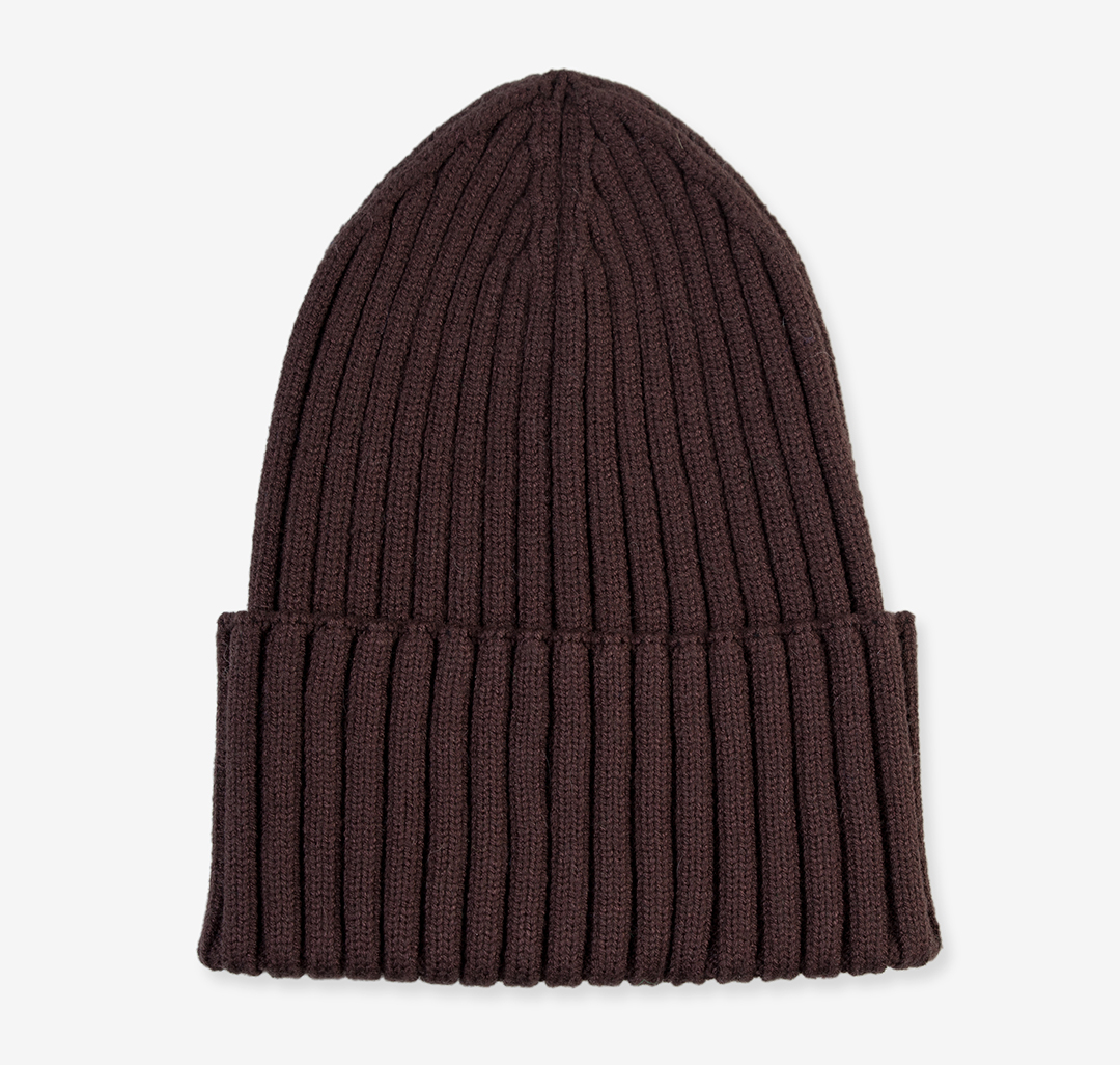 Женская шапка бини без подкладки Мармалато, цвет Шоколадный #4