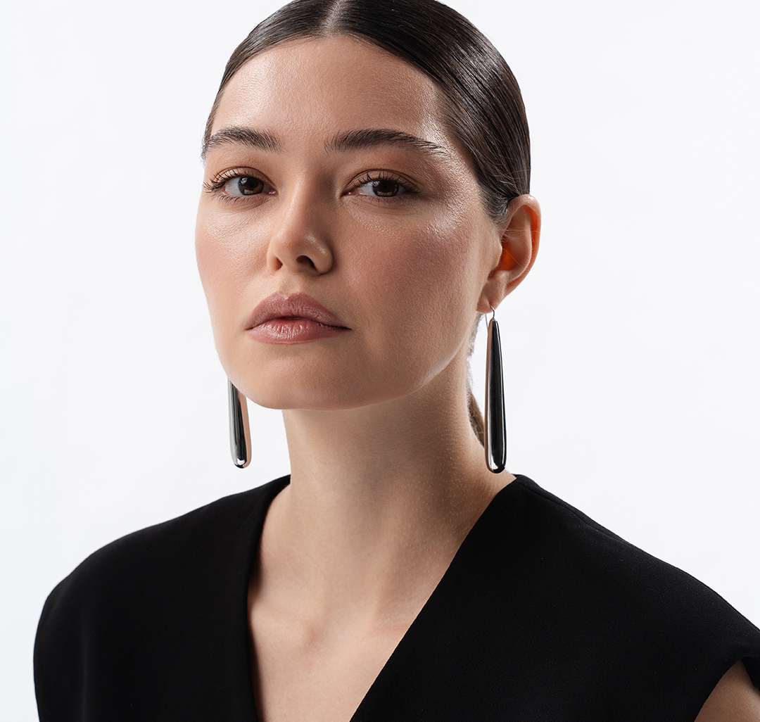 Серьги Мармалато, цвет белое серебро #2