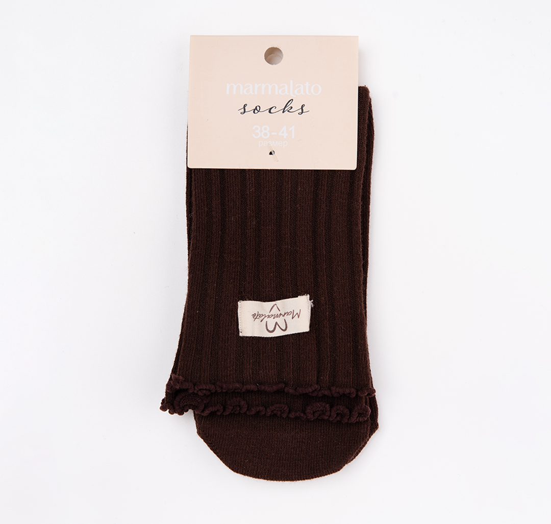 Носки (1 пара) Мармалато, цвет коричневый-молочный #5