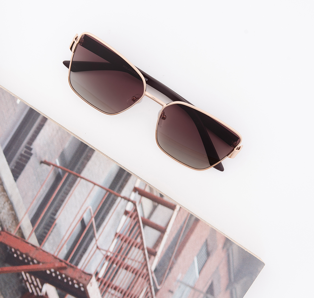 Очки с чехлом Мармалато, цвет Коричневый-золото #3