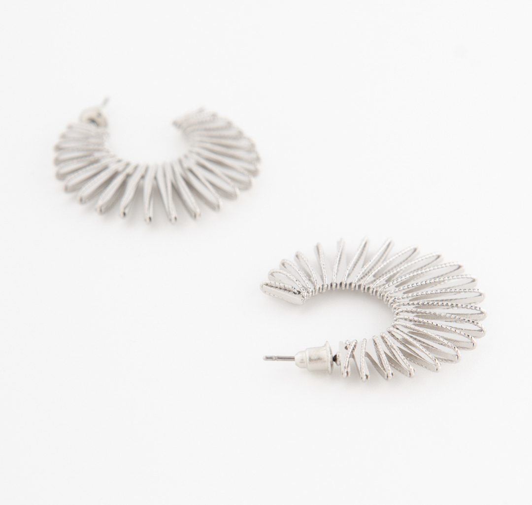 Серьги Мармалато, цвет Белое серебро #2