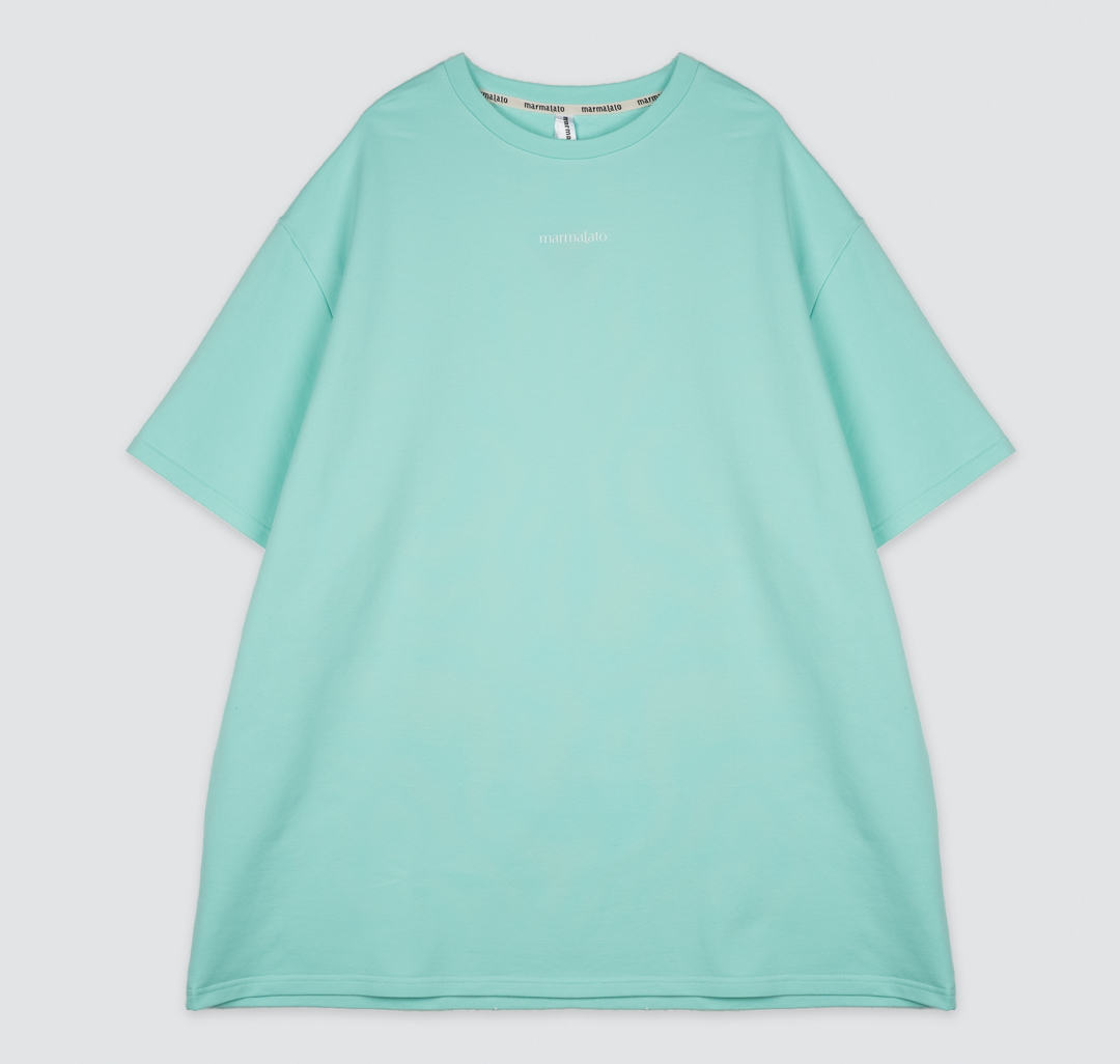 Женская футболка оверсайз с принтом Мармалато, цвет Мятный-белый #3