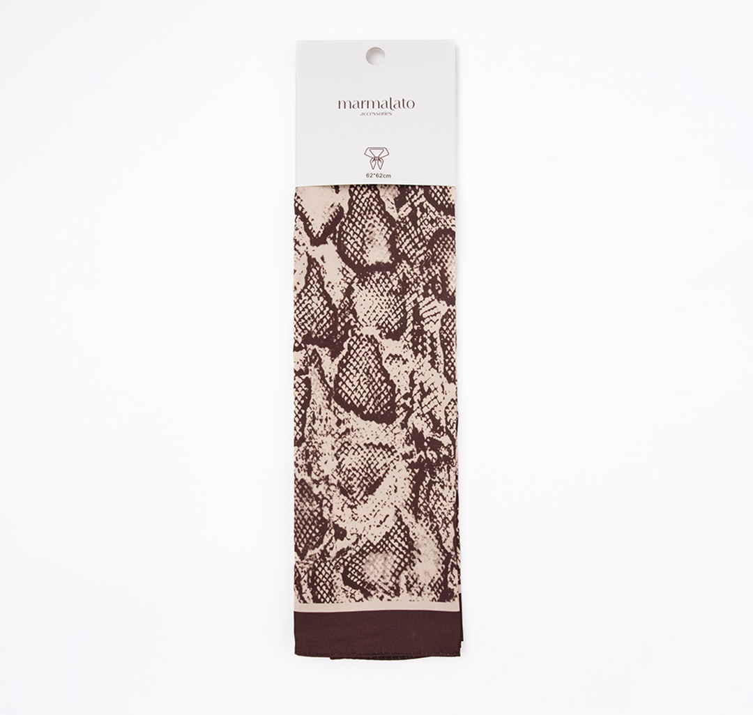 Платок Мармалато, цвет шоколадный-бежевый-молочный #5
