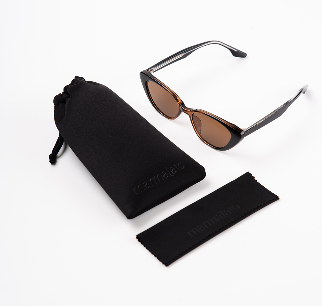 Очки с чехлом Мармалато, цвет Черный-коричневый #7