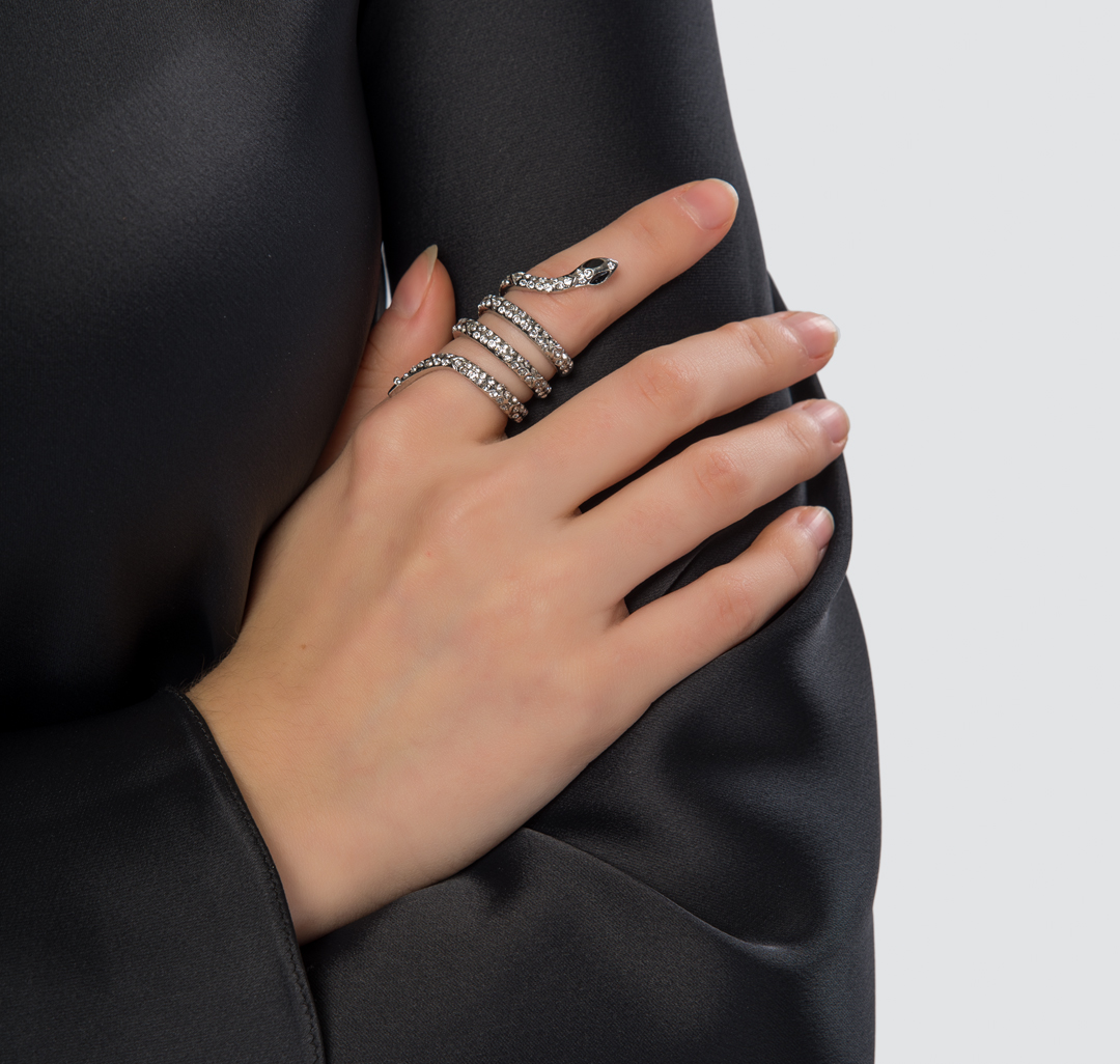 Кольцо Мармалато, цвет Серебро-прозрачный #3