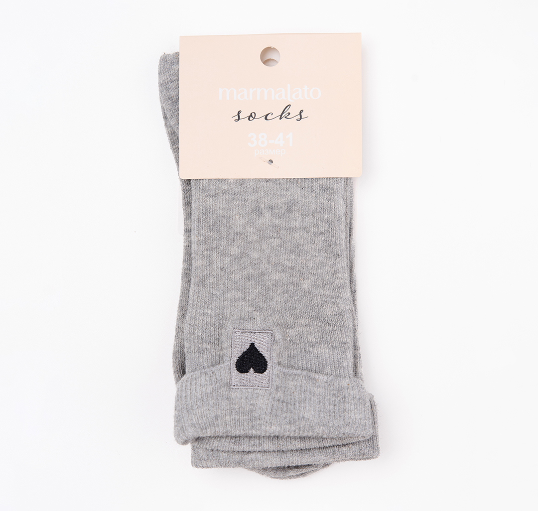 Носки (1 пара) Мармалато, цвет серый-черный #5