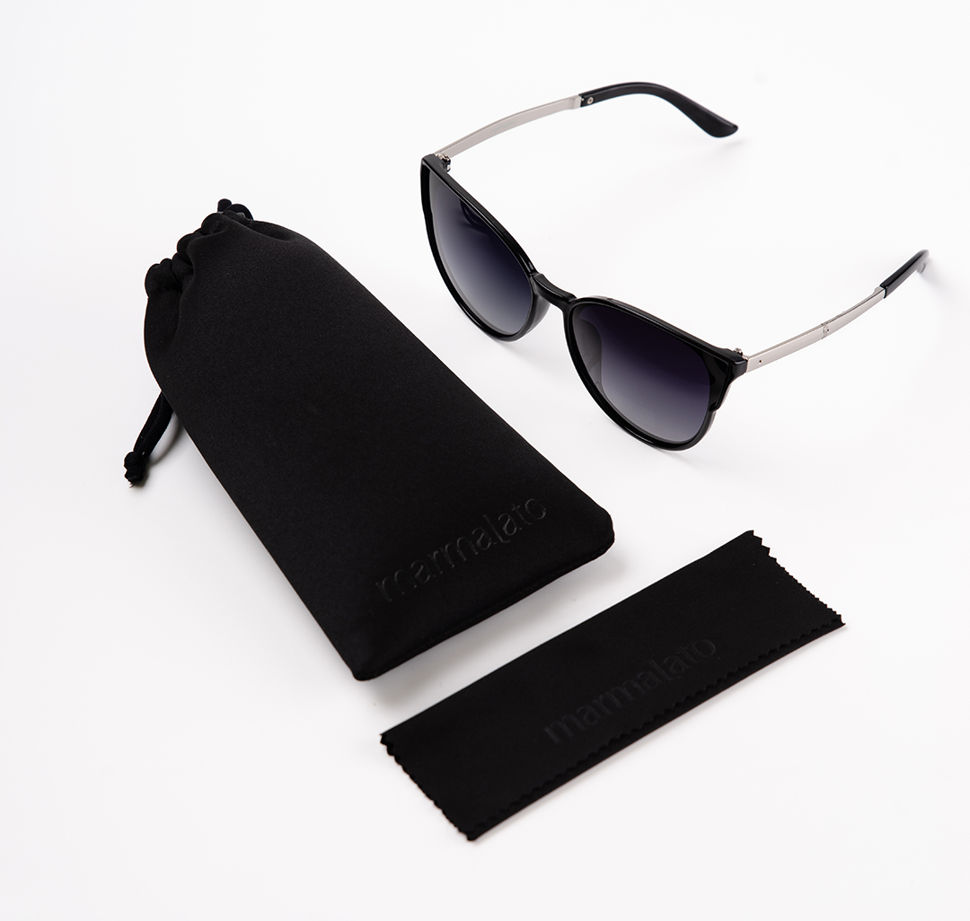 Очки с чехлом Мармалато, цвет Черный-серебро #7