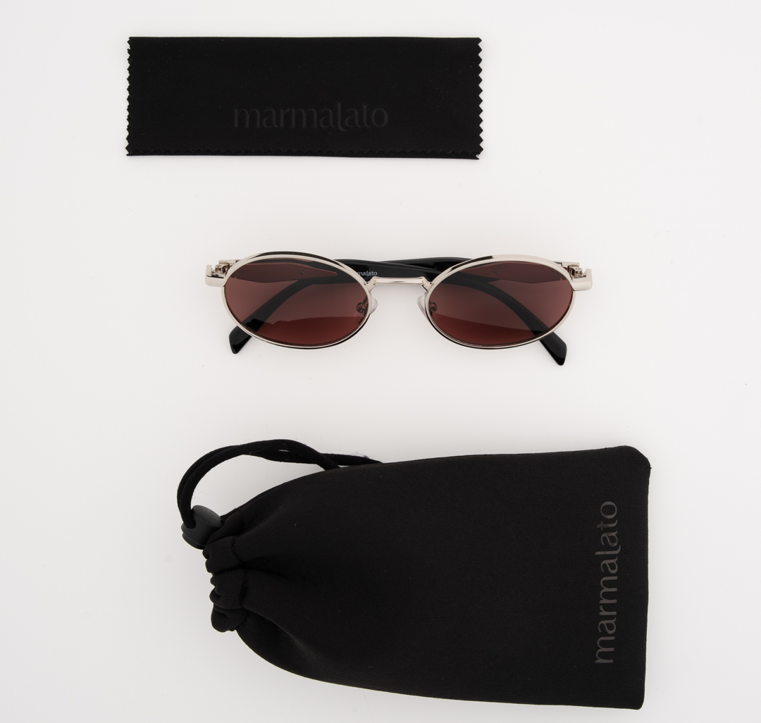 Очки с чехлом Мармалато, цвет бежевый-серебро-черный #7