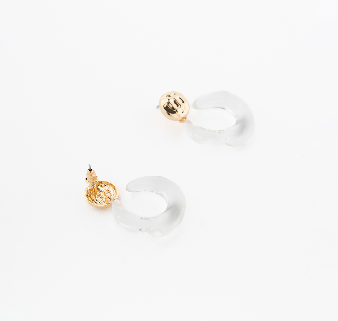 Серьги Мармалато, цвет прозрачный-золото #3