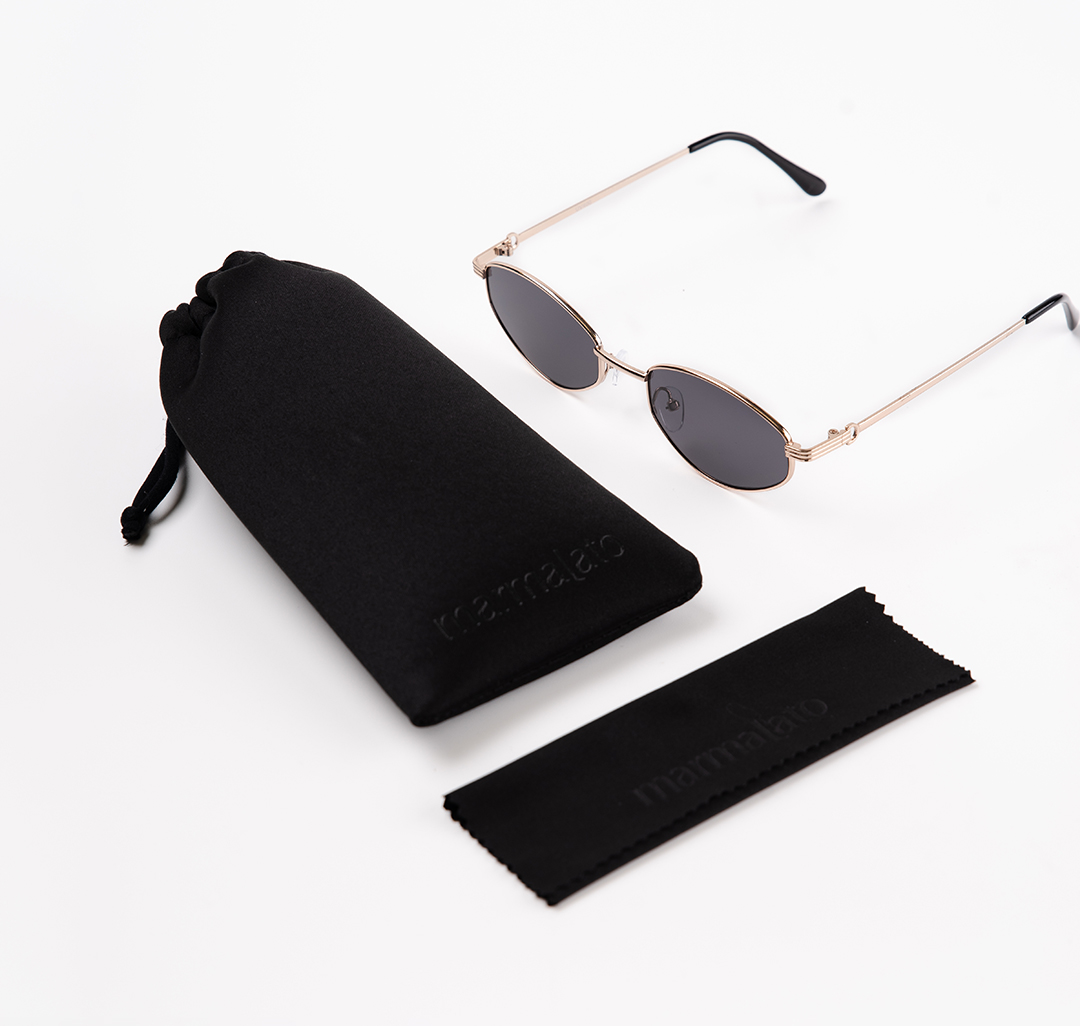 Очки с чехлом Мармалато, цвет черный-золото #7