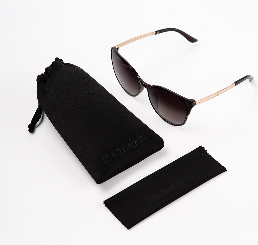 Очки солнцезащитные коричневые-золотые Мармалато, цвет Коричневый-золото #7