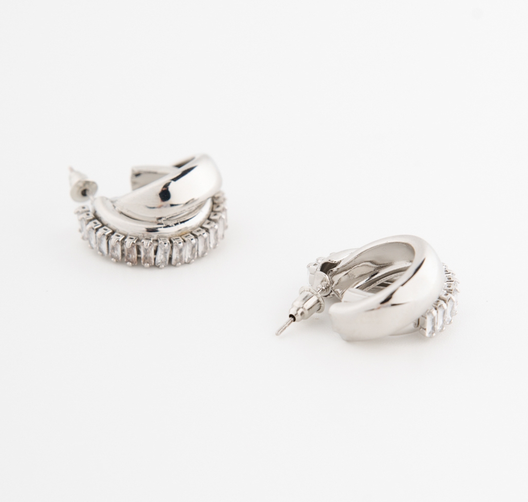 Серьги Мармалато, цвет Серебро-прозрачный #2