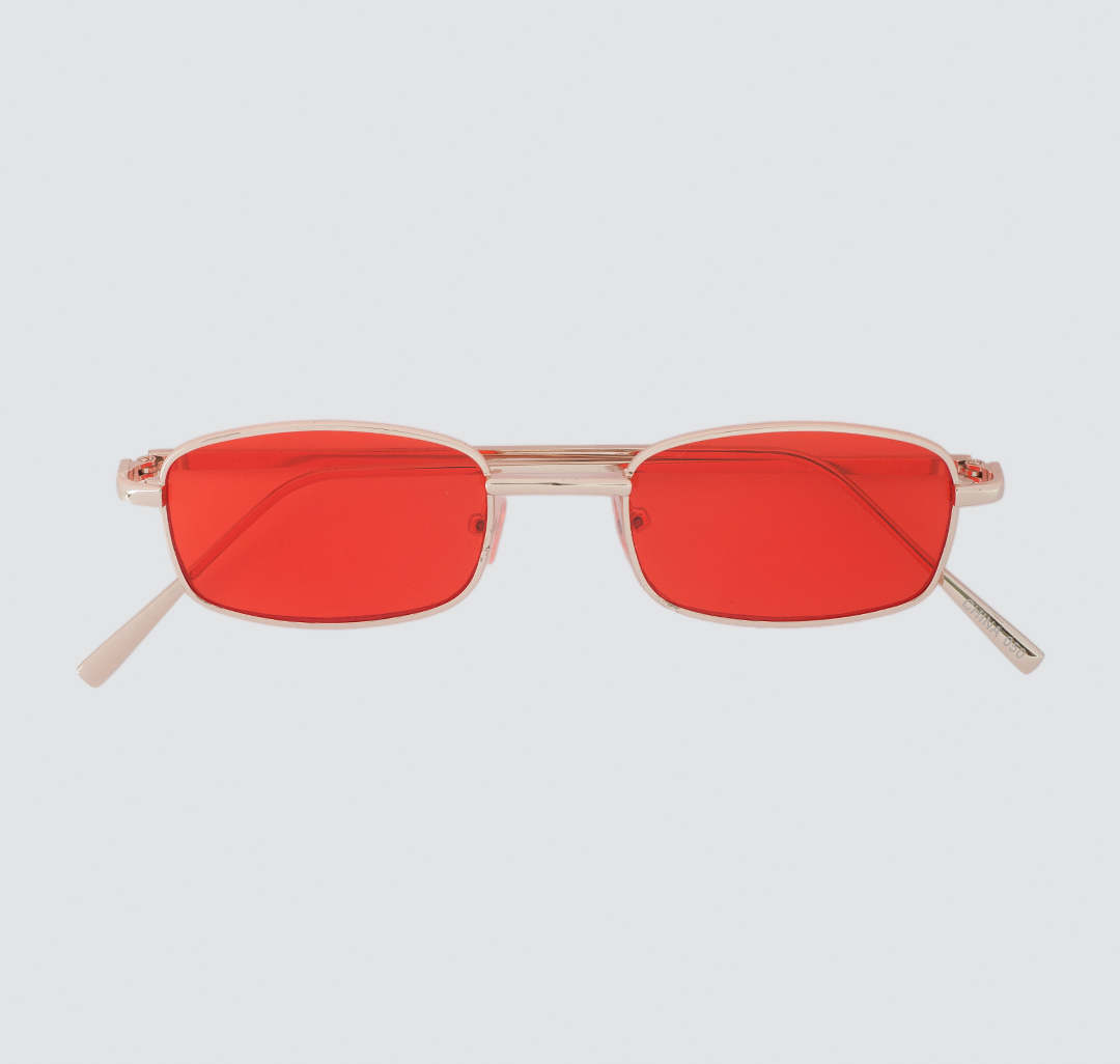 Женские квадратные солнцезащитные очки Мармалато, цвет Красный-золото #2