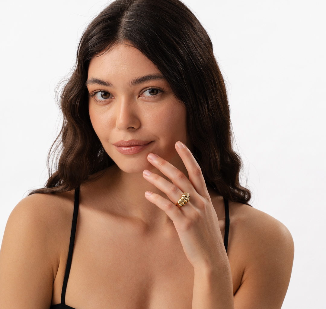 Кольцо Мармалато, цвет золото #3