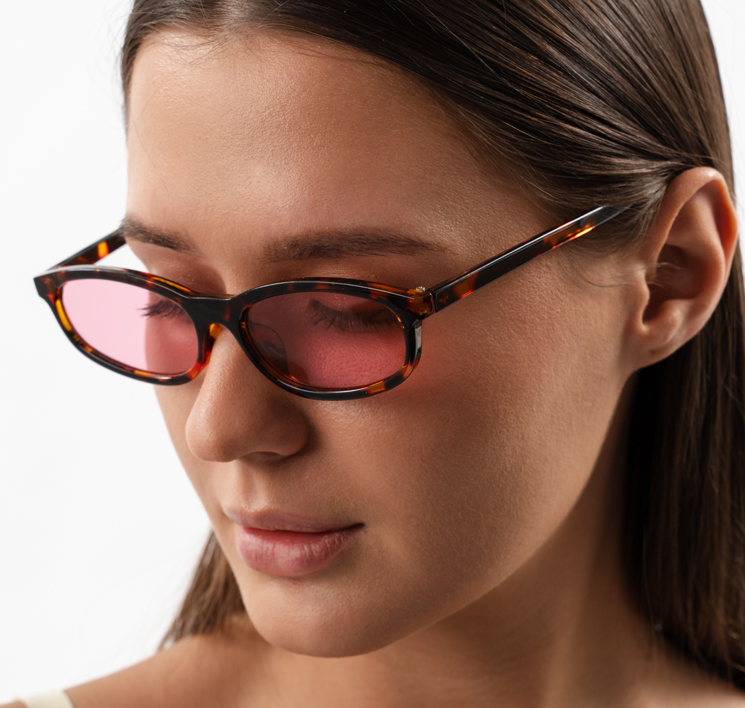 Очки с чехлом Мармалато, цвет коричневый-розовый #1