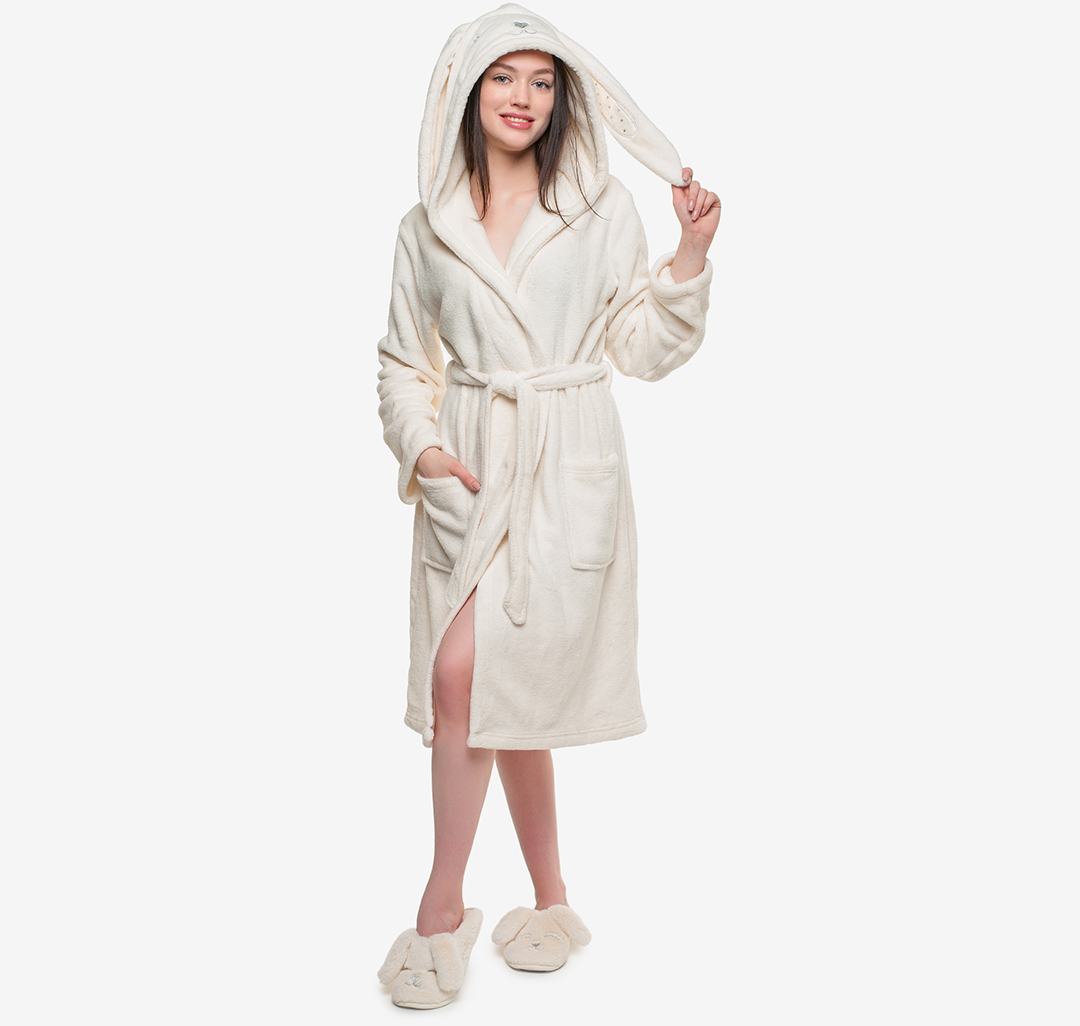 Женский халат банный домашний Мармалато, цвет Молочный-серебро #1