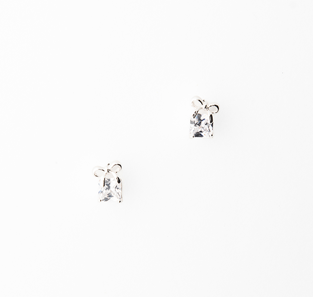 Серьги Мармалато, цвет Белое серебро-прозрачный #1