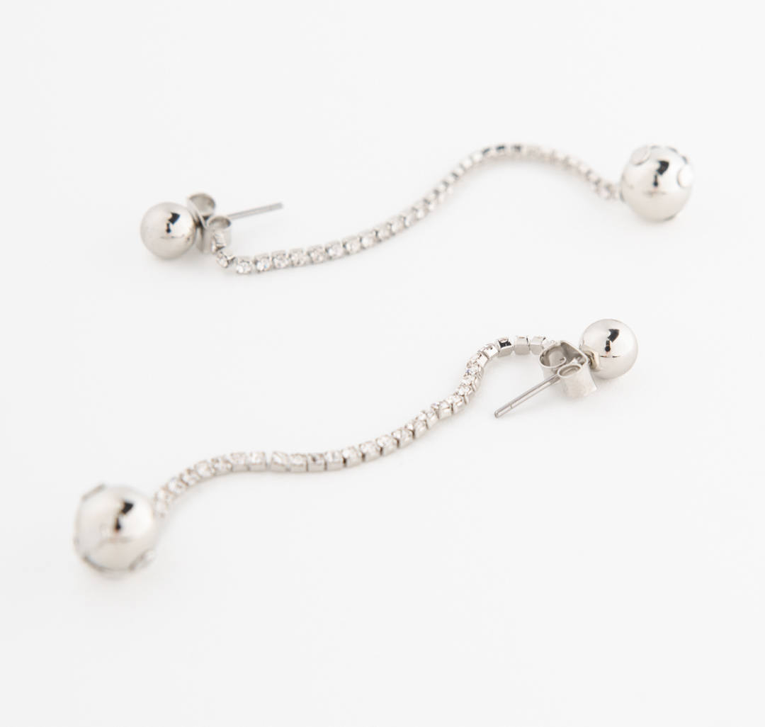 Серьги Мармалато, цвет Серебро-прозрачный #2