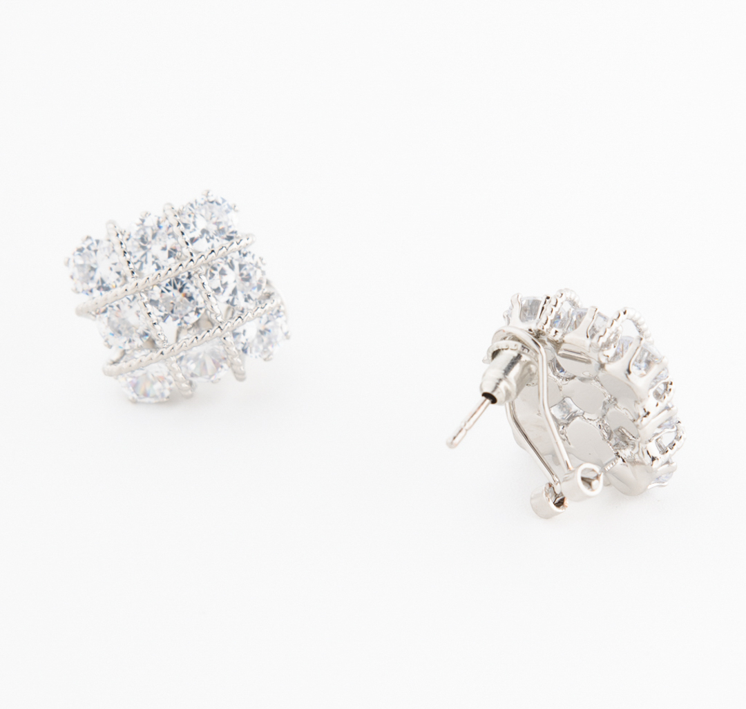 Серьги Мармалато, цвет Белое серебро-прозрачный #2