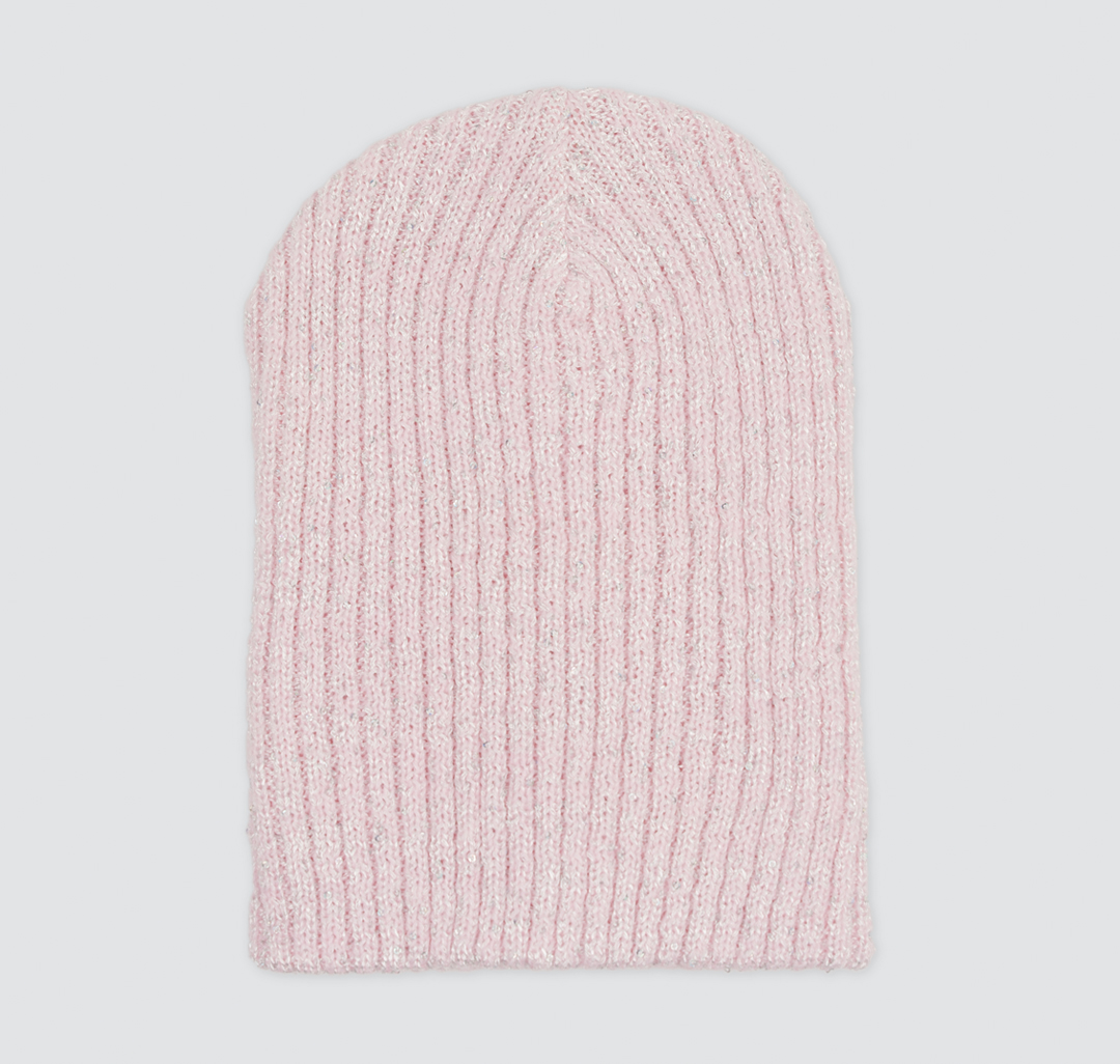 Женская шапка с пайетками Мармалато, цвет Светло-розовый #2