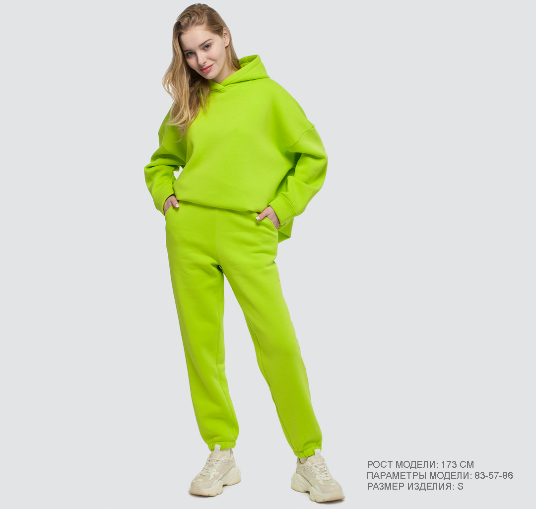 Женские брюки утепленные Мармалато, цвет Неоновый зеленый #1