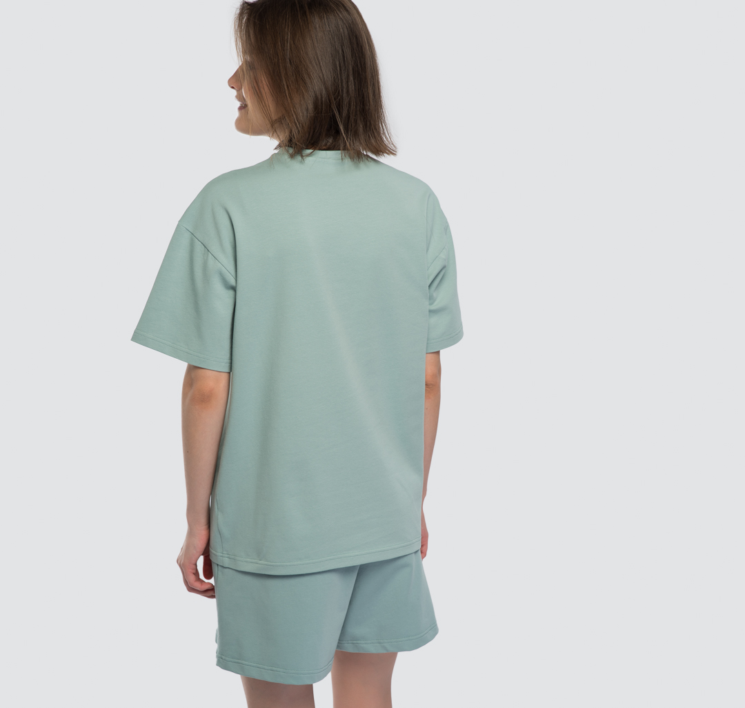 Женская футболка с принтом Мармалато, цвет Шалфей-черный #4
