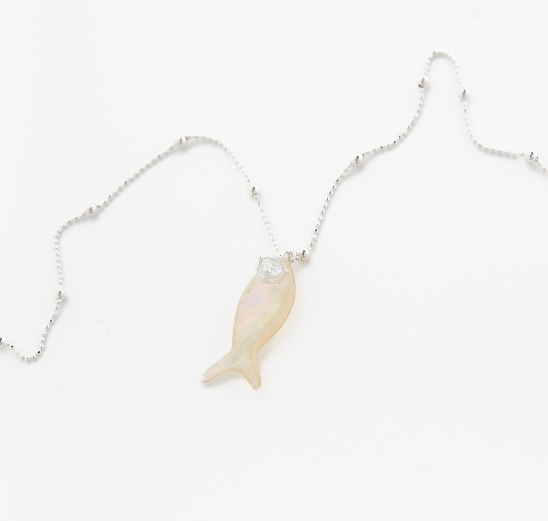 Колье Мармалато, цвет зеленый-белое серебро-прозрачный #5