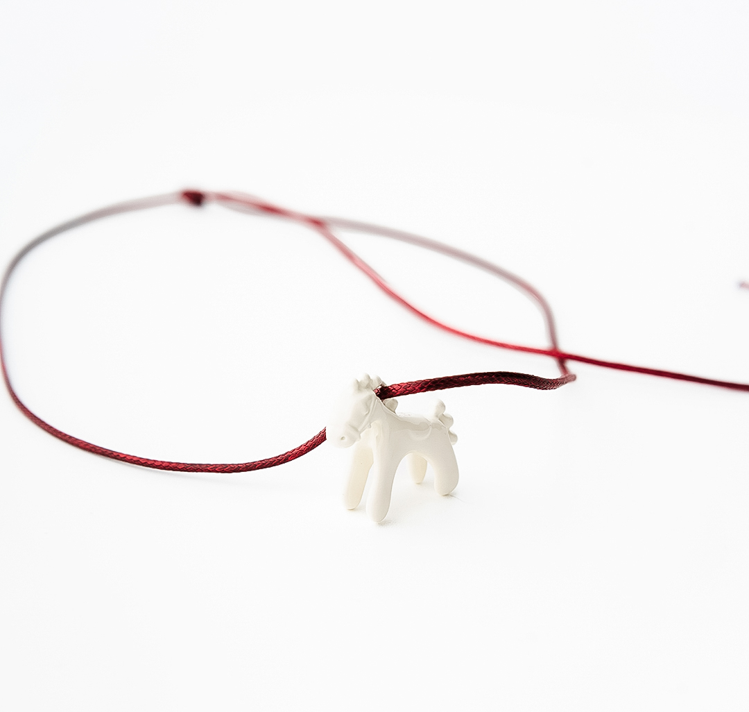 Колье Мармалато, цвет Винный-белый #2