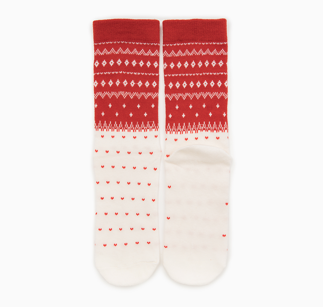 Носки (2 пары) Мармалато, цвет Молочный-красный-серый #4